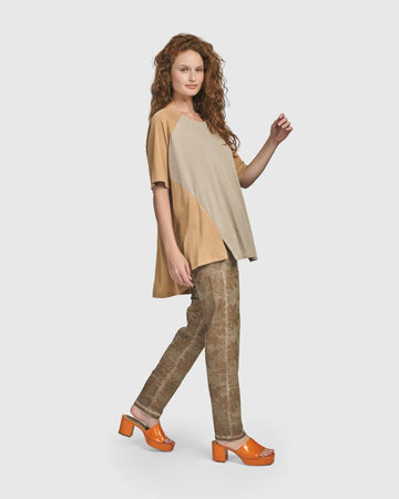 alembika-oasis-colorblock-trapeze-top-tan image 3