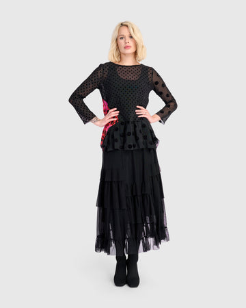 alembika-samba-stufen-mesh-rock-schwarz-midi image 7