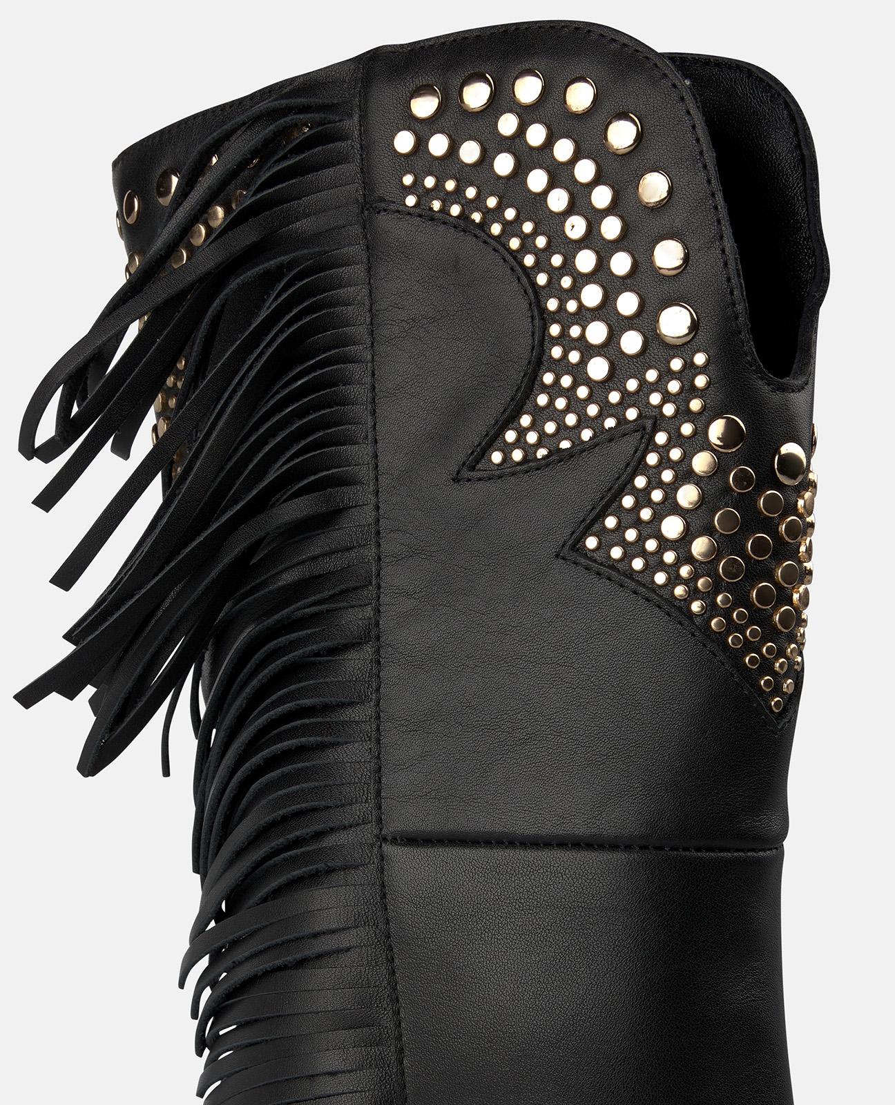 alma-en-pena-leder-cowboy-boots-schwarz-mit-nieten-8-cm image 4