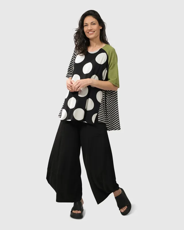 alembika-minnie-swing-t-shirt-mono-lockeres-punkte-shirt image 1