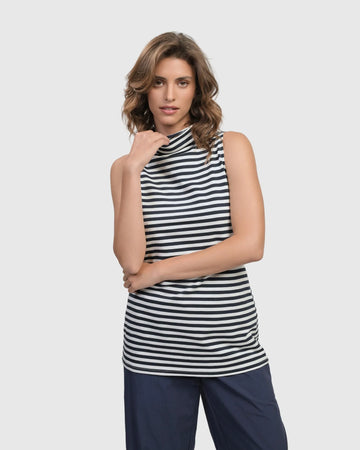 alembika-urban-sleeveless-mockneck-top-navy image 4