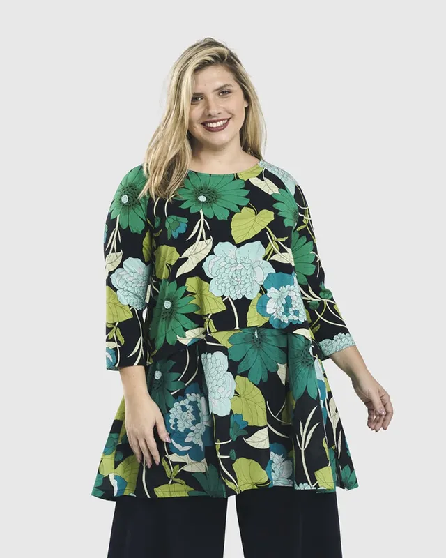 alembika-swing-tunic-top-floral-a-linien-tunika-aus-baumwolle image 1