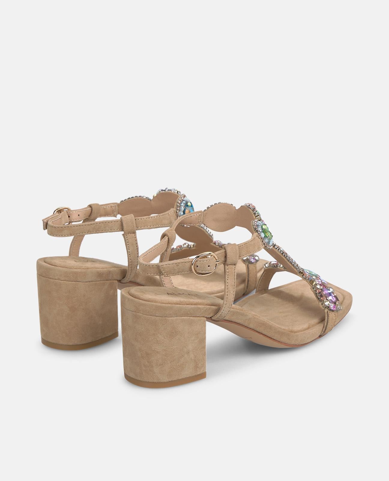 alma-en-pena-strass-sandaletten-damen-beige-6-5-cm-eckig image 3