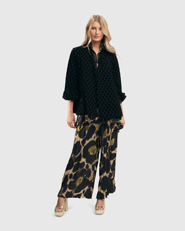 alembika-dot-flocked-swing-jacke-schwarz image 3