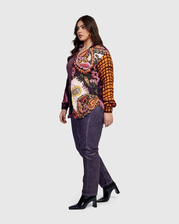 alembika-rodeo-shirt-mix-gekrepte-relaxed-bluse-mit-print image 2