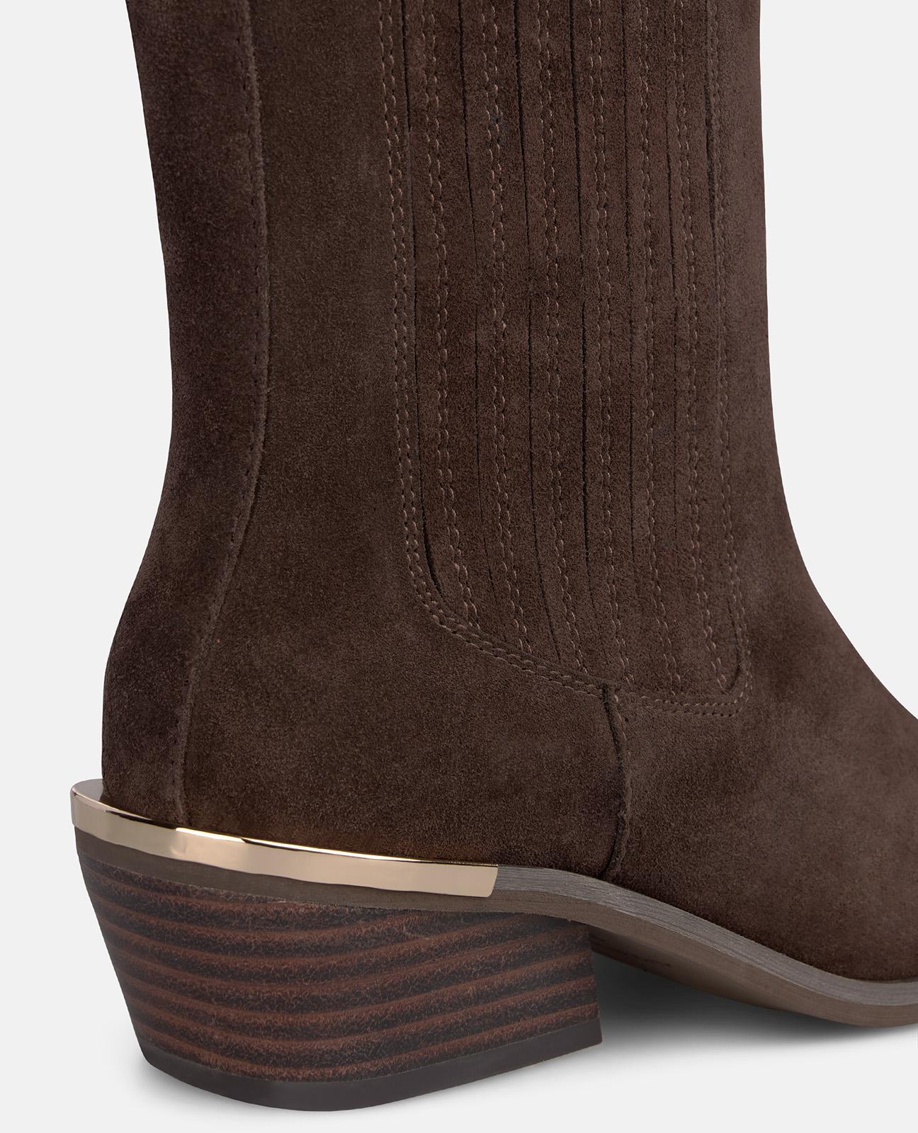 alma-en-pena-chelsea-suede-stiefelette-braun-4-5-cm-blockabsatz image 4