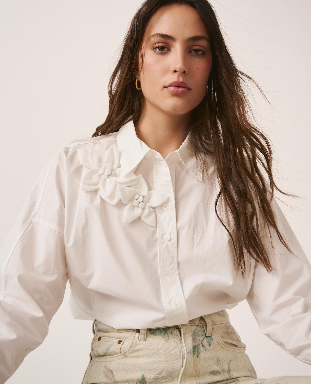 alma-en-pena-striped-shirt-flowers-gestreifte-bluse-wei-mit-blumen-detail image 5