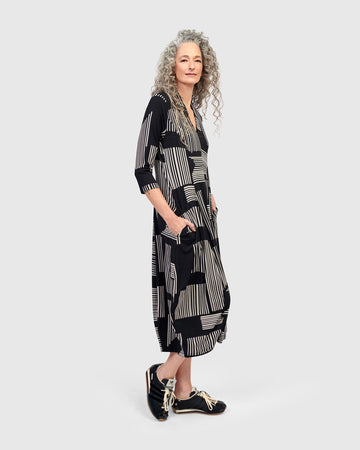 alembika-margaux-cocoon-kleid-bars-midi-jerseykleid image 4