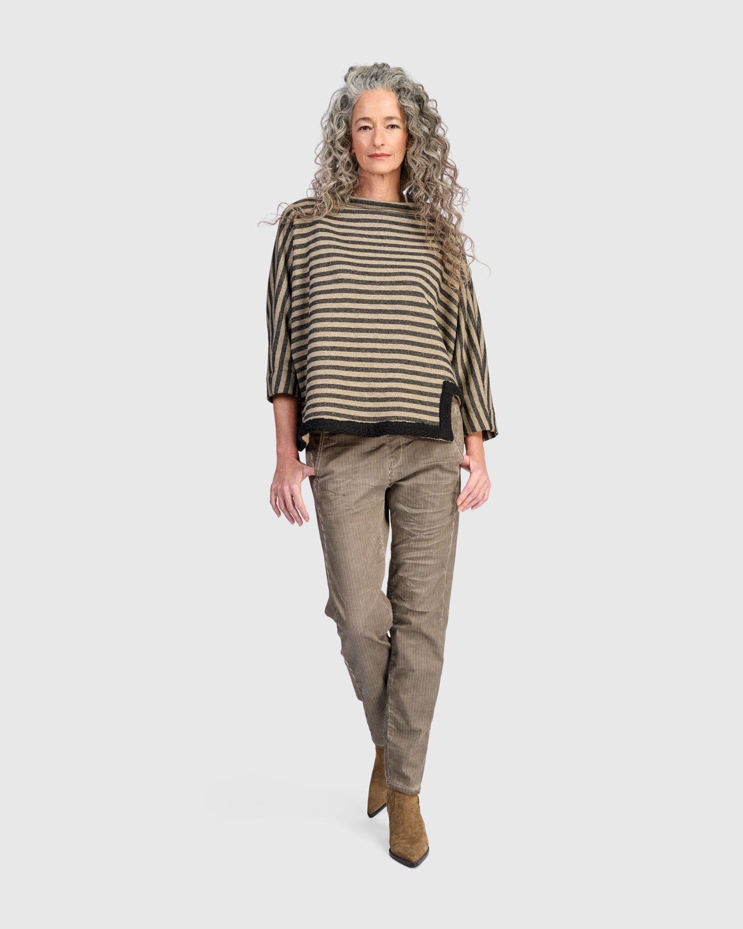 alembika-urban-ulla-pullover-damen-sweatshirt-camel-stripe image 7
