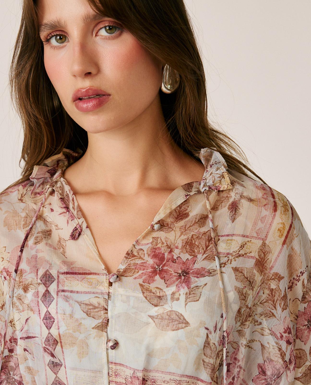alma-en-pena-chiffonbluse-floral-mit-bindekragen-rosa image 4