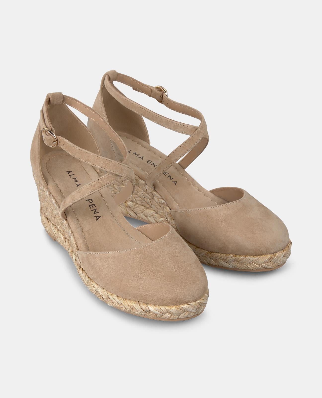 alma-en-pena-keilpumps-mit-kreuzriemen-sand-5-cm image 2
