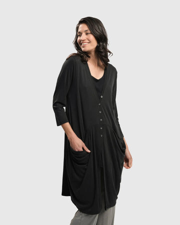alembika-essential-draped-cocoon-jacket-charcoal image 3