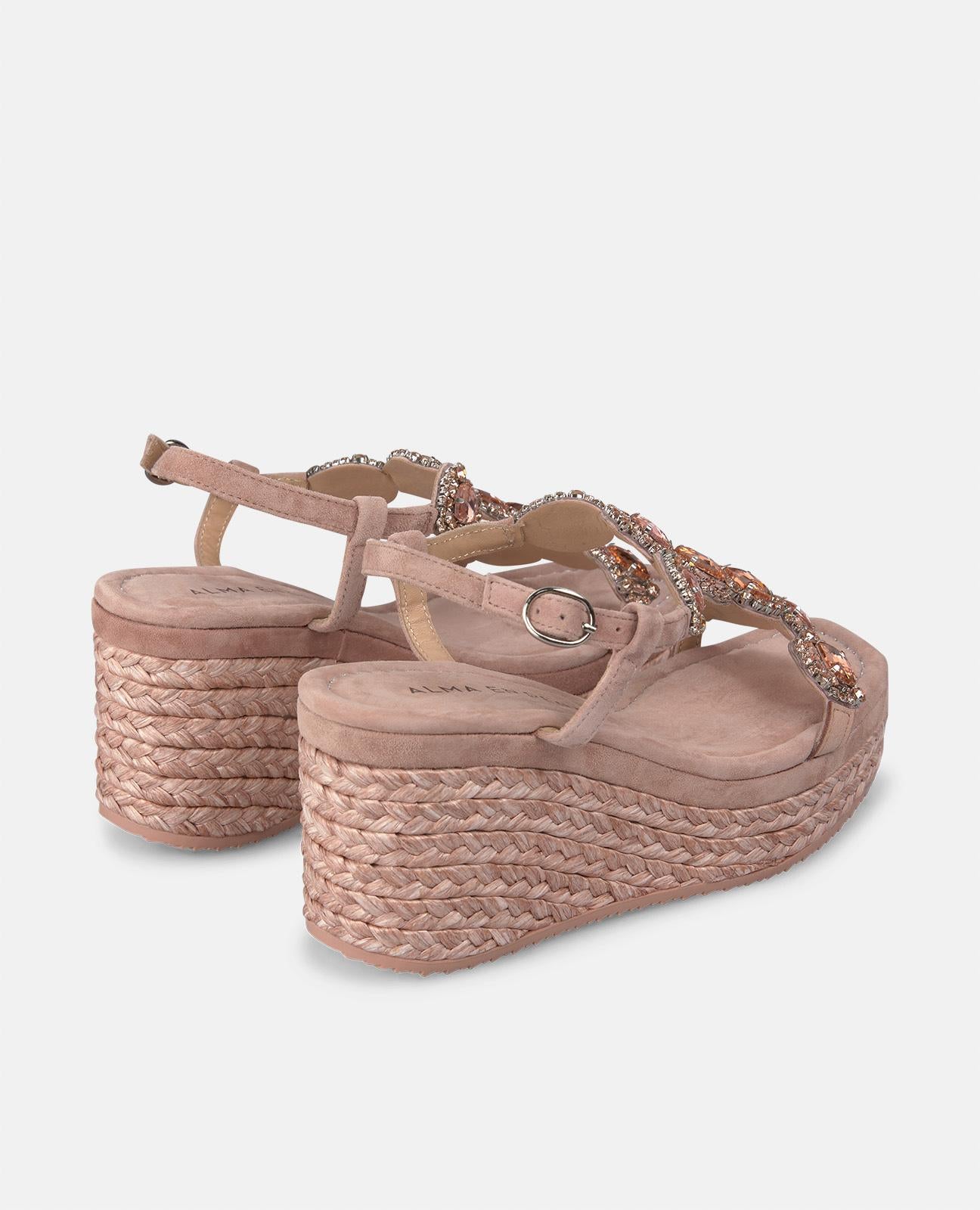alma-en-pena-alfa-54002-keilsandalen-ros-strass-riemen-7-cm image 3
