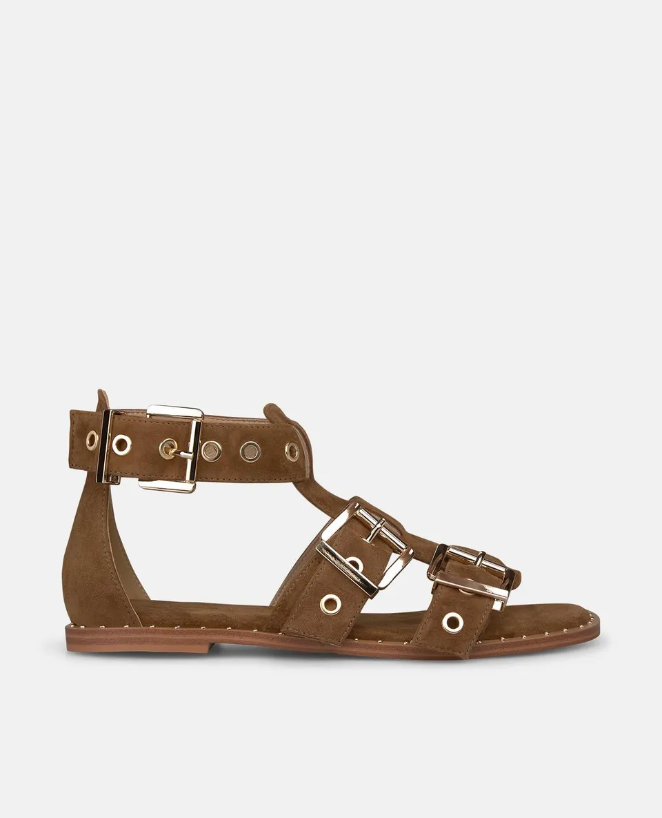 alma-en-pena-flat-sandal-flache-sandale-caramelo image 1