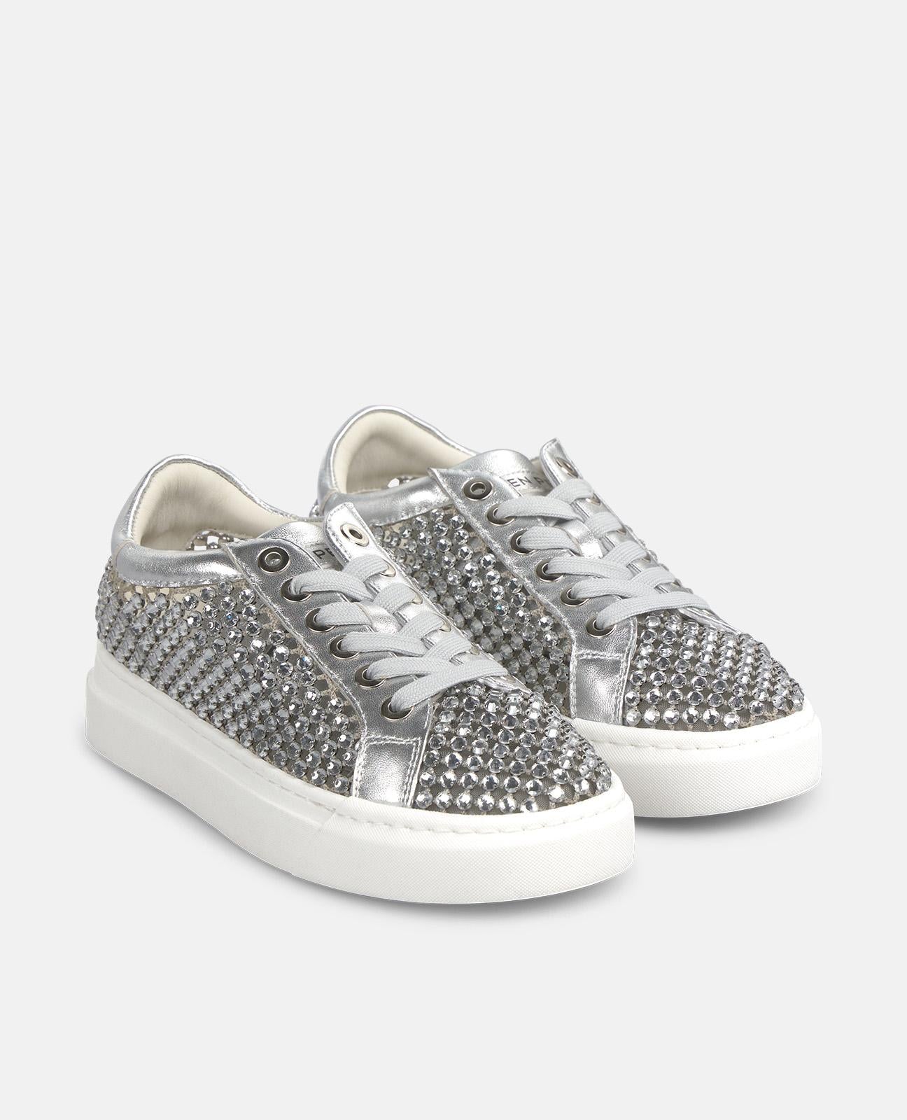 alma-en-pena-alfa-62696-sneaker-silber-mesh-strass-3-5-cm-plateau image 2