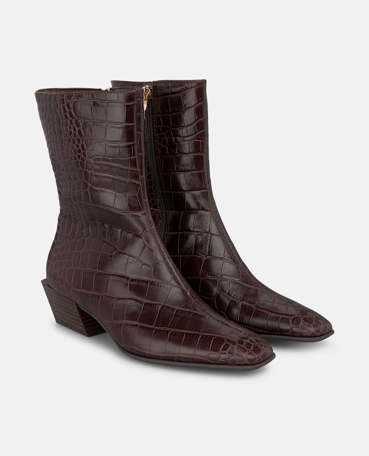 alma-en-pena-animal-print-stiefelette-braun-4-cm-blockabsatz image 2