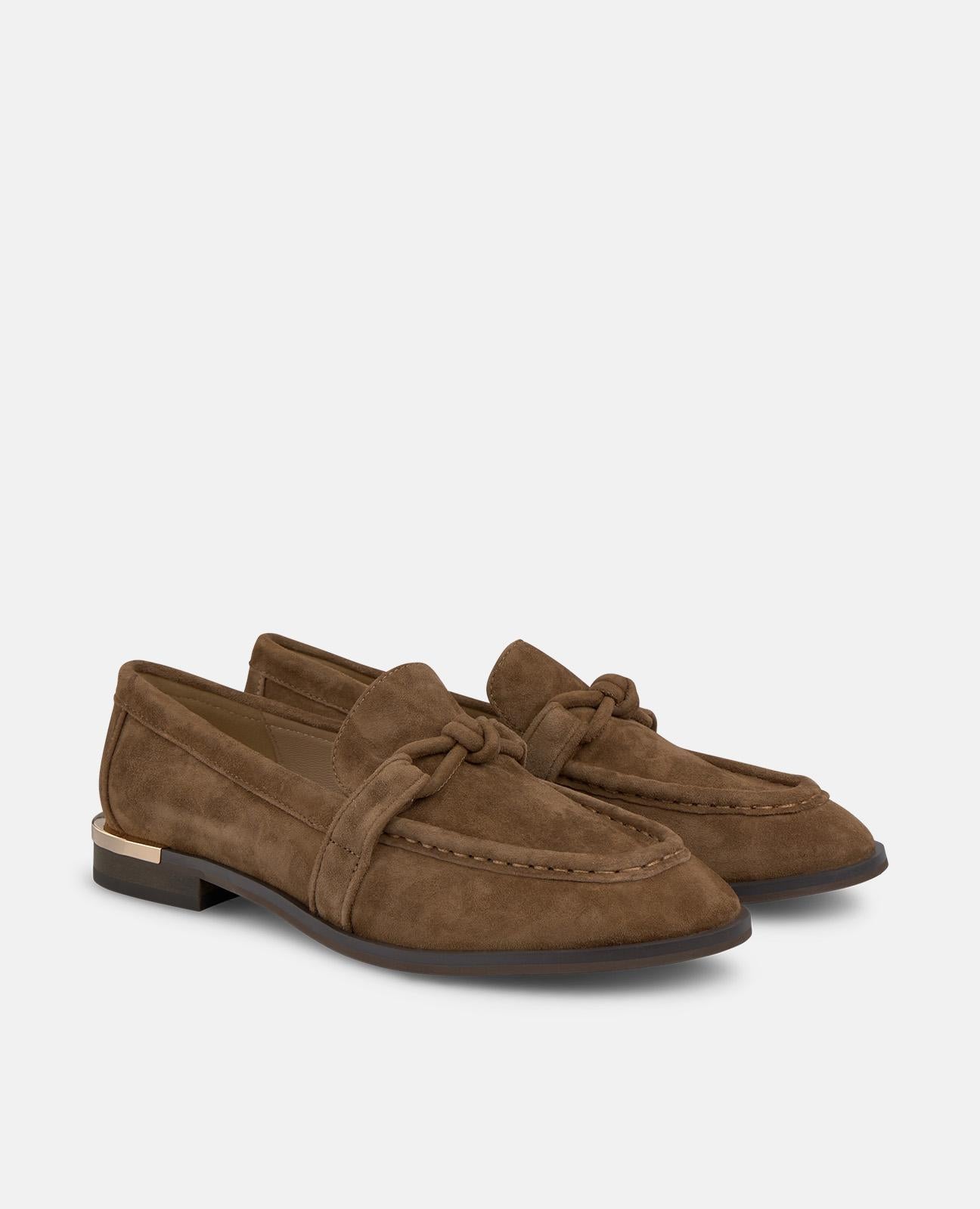 alma-en-pena-knoten-mokassin-damen-loafer-braun image 2