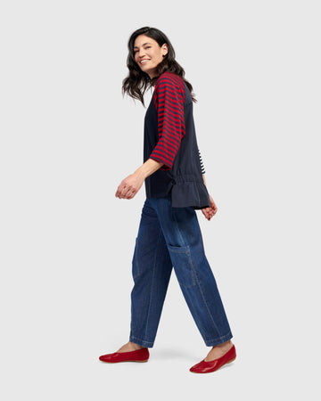 alembika-harlow-boxy-top-tunika-navy-stripes image 5