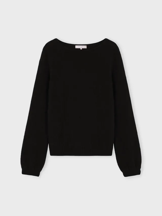 absolut-garance-pullover-rundhals-100-kaschmir-puff-rmel-schwarz image 1