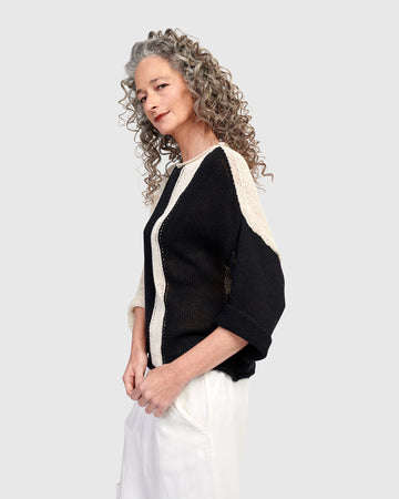 alembika-naomi-sweater-mix-schwarz-ecru-streifen image 5
