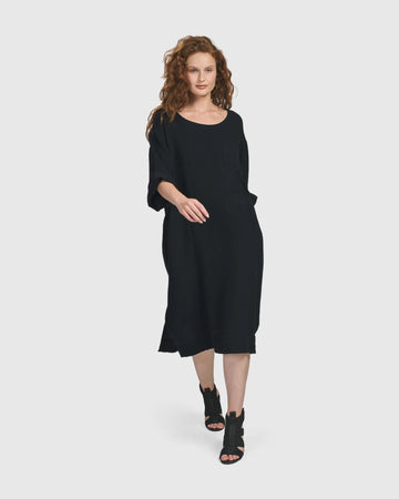 alembika-oasis-t-shirt-kleid-schwarz-midi-kaftan-kleid-aus-baumwolle image 8