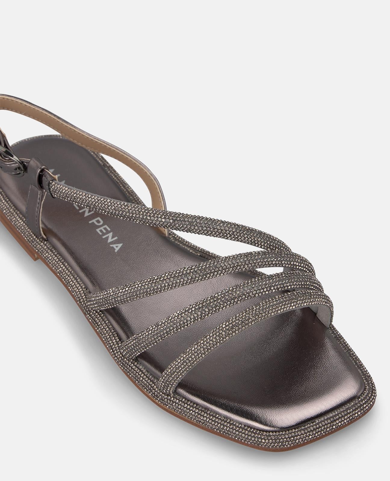 alma-en-pena-flatsandalen-mit-riemchen-silber-flach-schnalle image 4