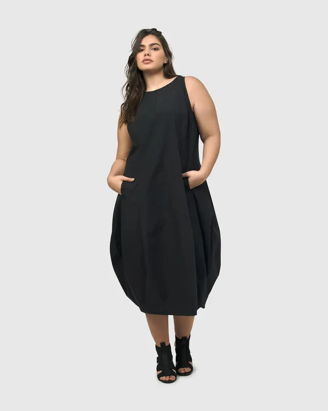 alembika-urban-soho-sleeveless-cocoon-kleid-black image 1