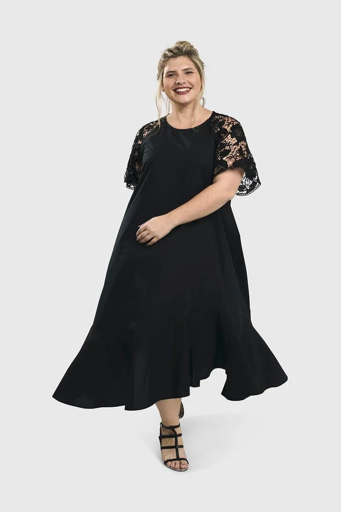 alembika-exquisite-swing-kleid-schwarz-spitze-hi-lo image 1