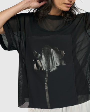 alembika-tekbika-edith-mesh-shirt-flower-schwarz image 2