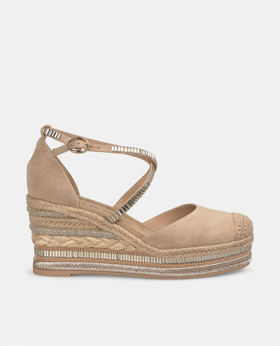 alma-en-pena-keilsandalette-mit-stickerei-arena-5-cm-absatz image 1