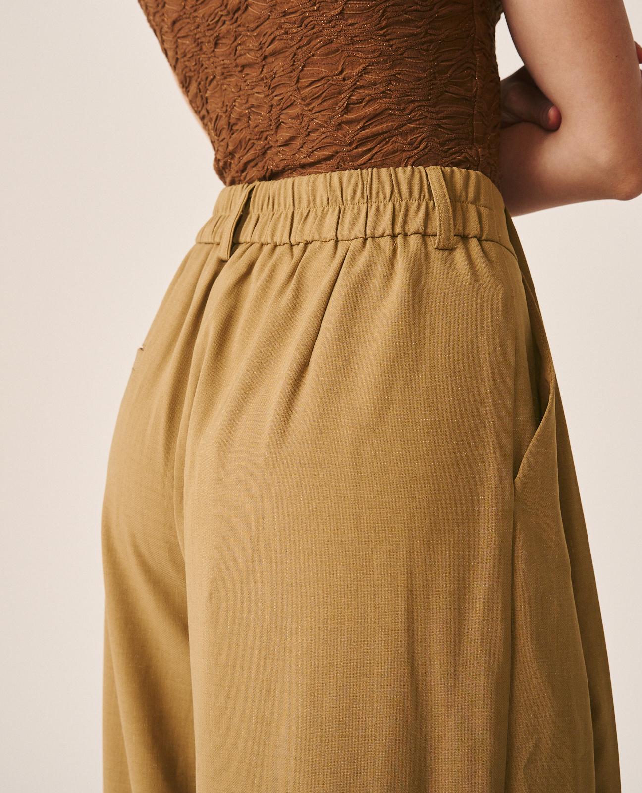alma-en-pena-wide-leg-twill-hose-beige-high-waist image 5