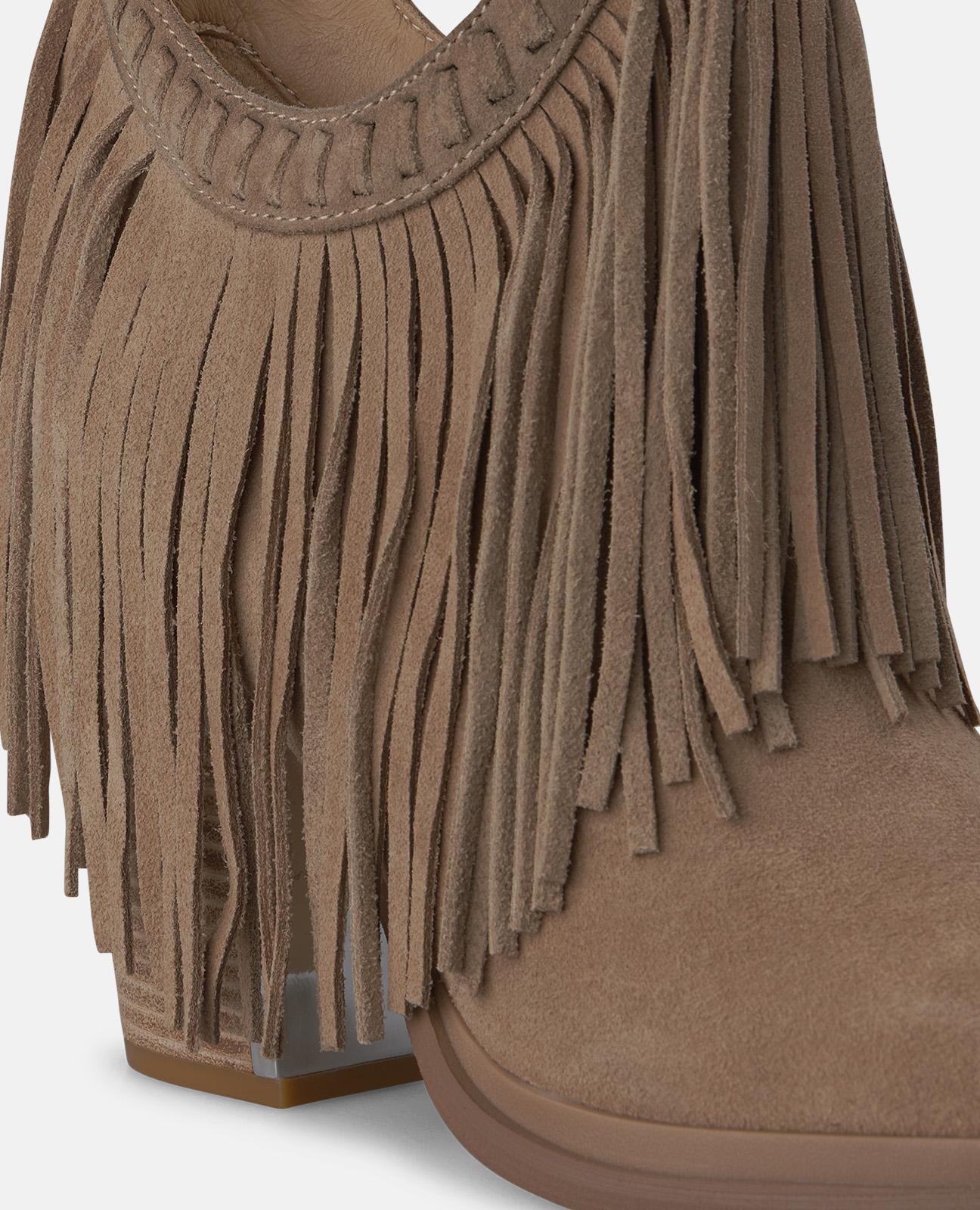 alma-en-pena-suede-ankle-boots-mit-fransen-vison-8-5-cm image 5