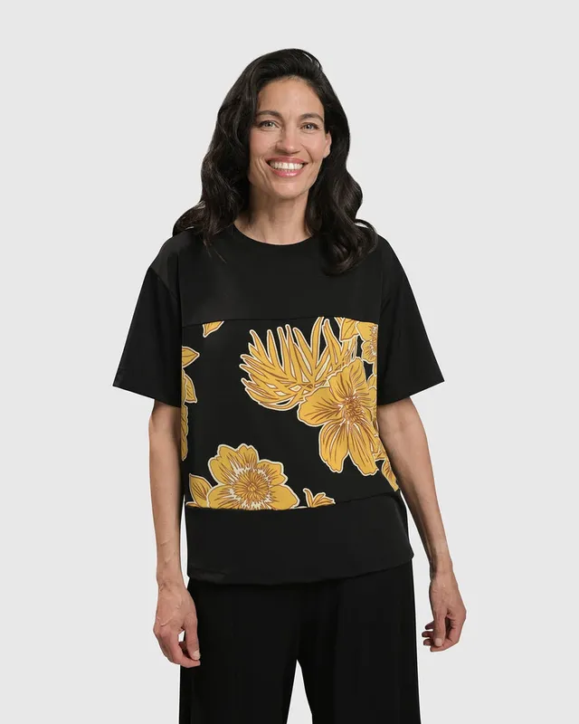 alembika-flower-girl-boxy-top-gold image 1
