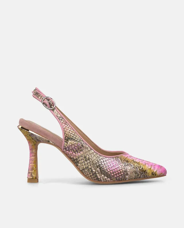 alma-en-pena-slingback-pumps-schlangen-optik-rosa-9-cm image 1