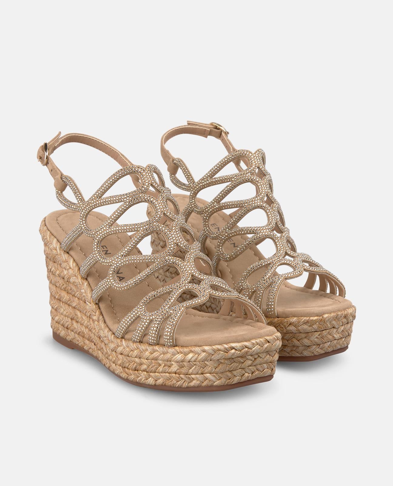 alma-en-pena-woven-detailed-wedge-sandal-bast-keilsandale-9-cm-arena image 2