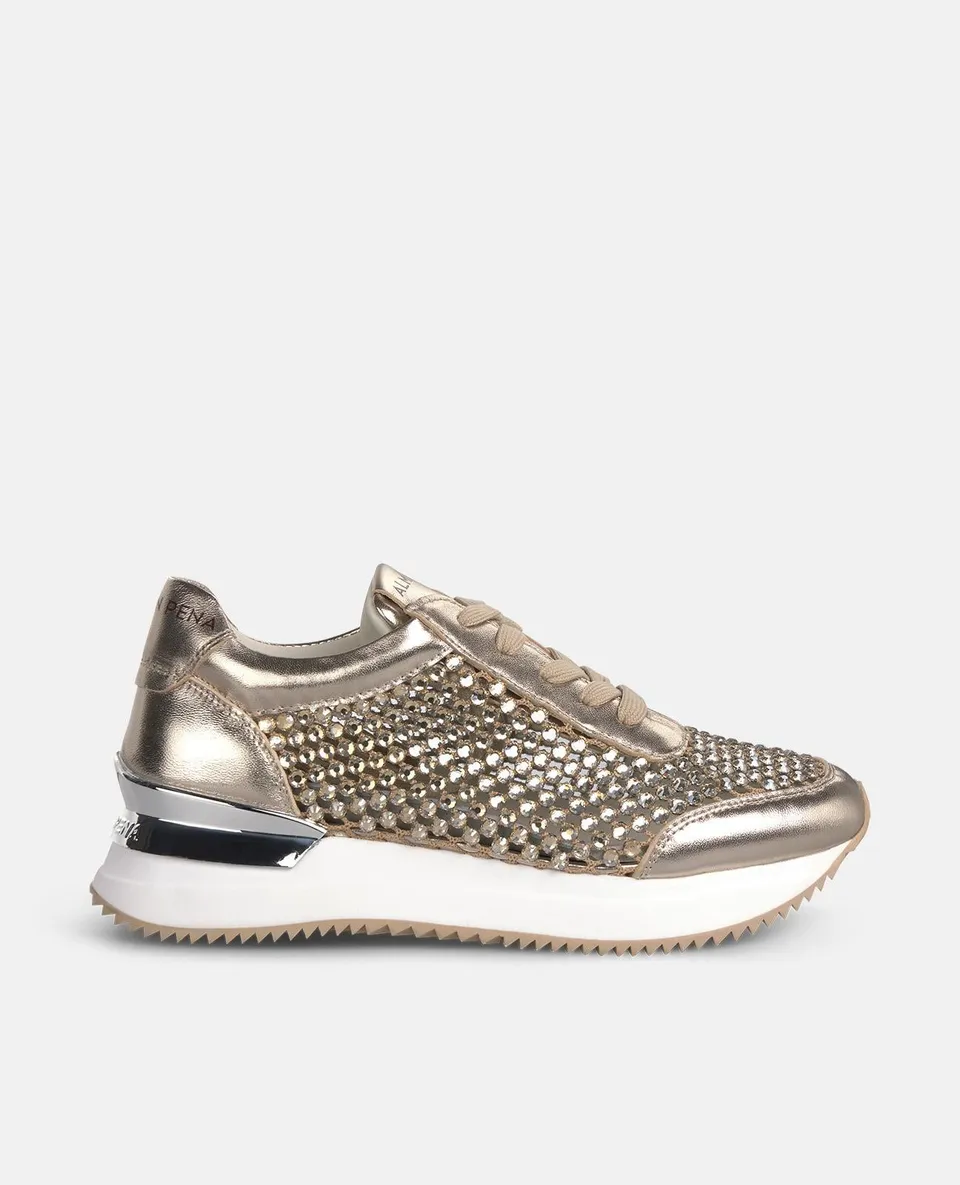 alma-en-pena-sports-platform-sneaker-plateau-bronze-metallic-mit-strass image 1