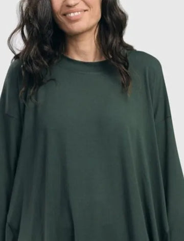 alembika-essential-trapeze-top-green-jerseyshirt image 7