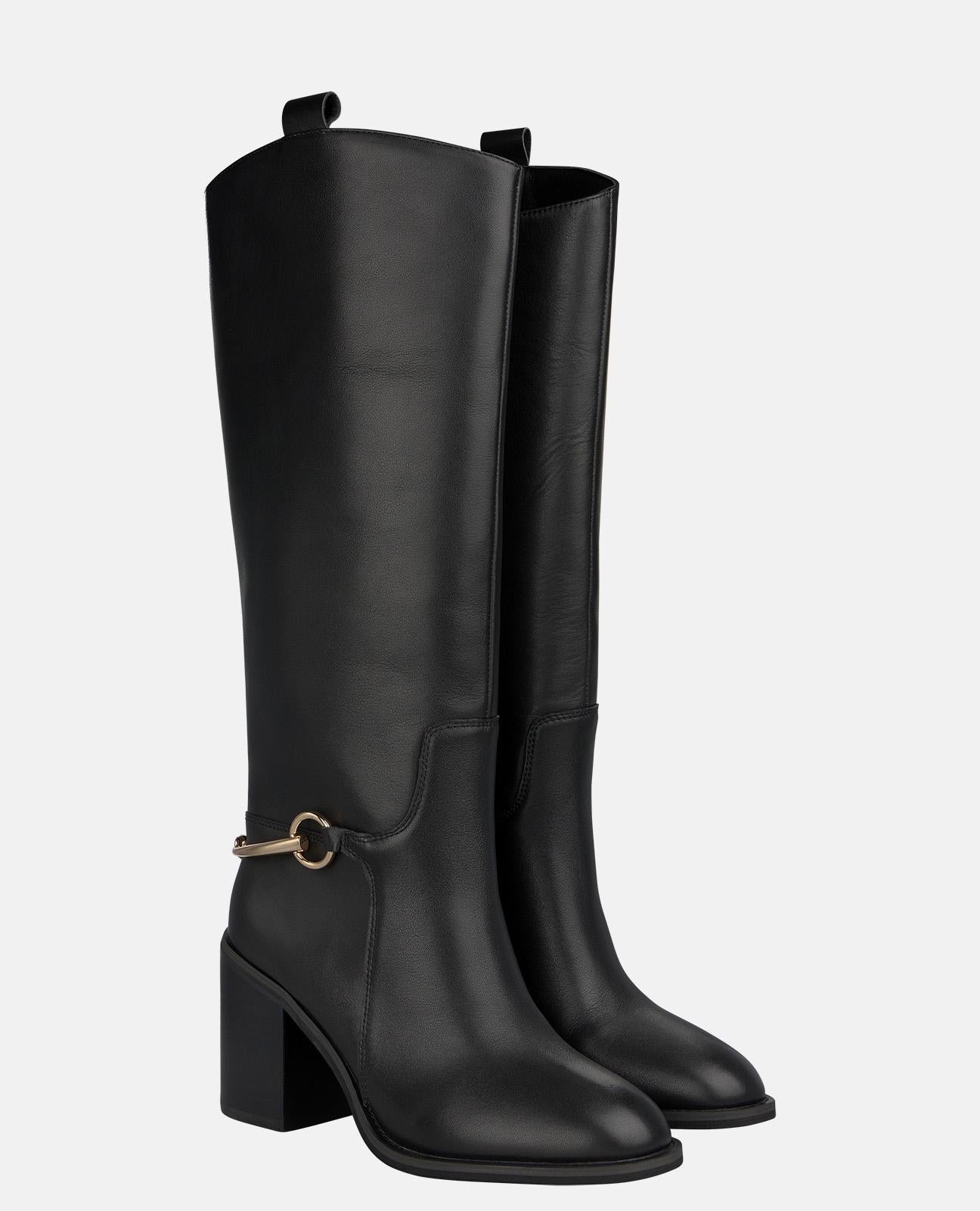 alma-en-pena-nappa-lederstiefel-schwarz-trense-8-5-cm image 2