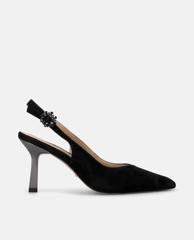 alma-en-pena-slingpumps-aus-veloursleder-mit-kn-chelriemen-8-cm-schwarz image 1