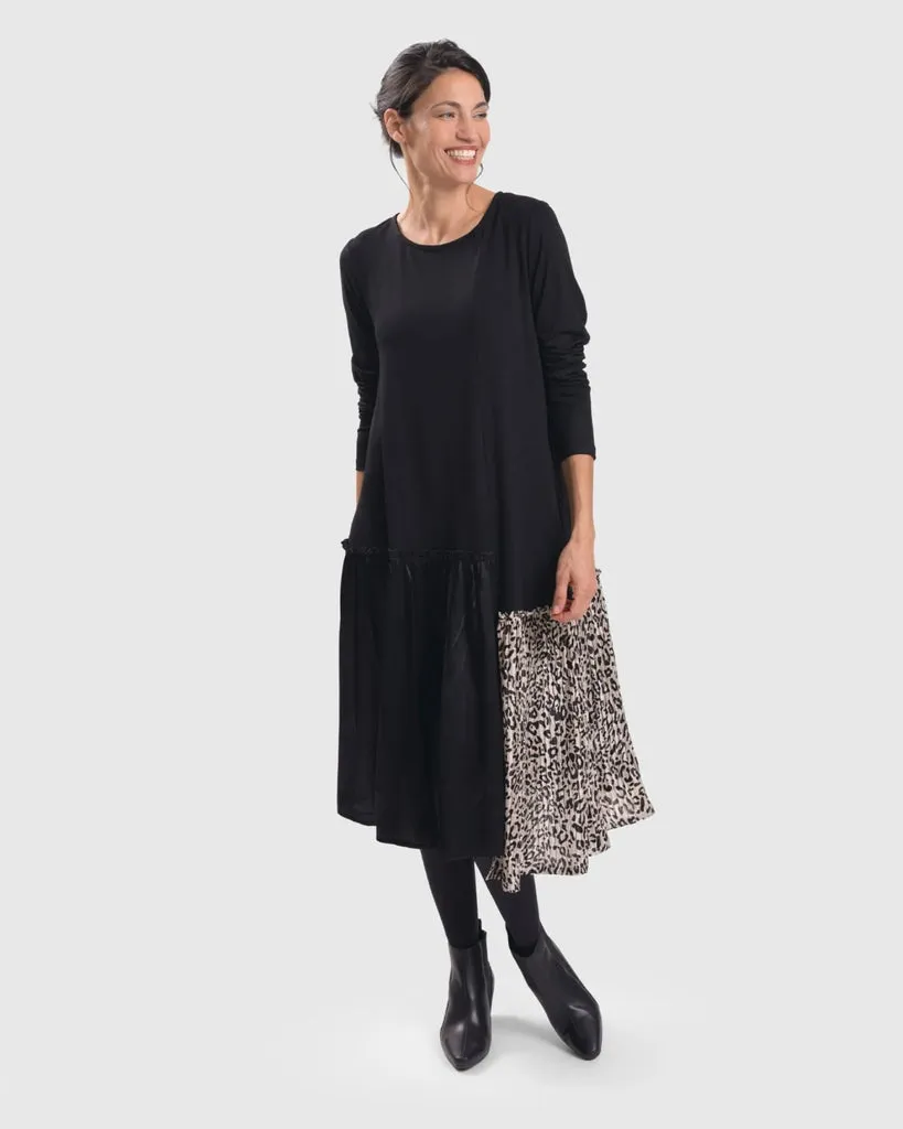 alembika-leo-a-linie-midi-kleid-spots image 1