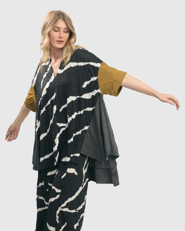 alembika-kat-crinkle-trapeze-top-yellow image 1