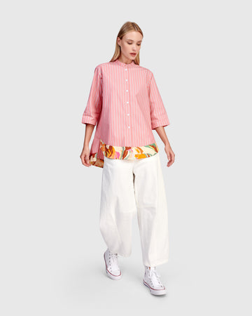 alembika-jasmine-collarless-shirt-bluse-blush image 2