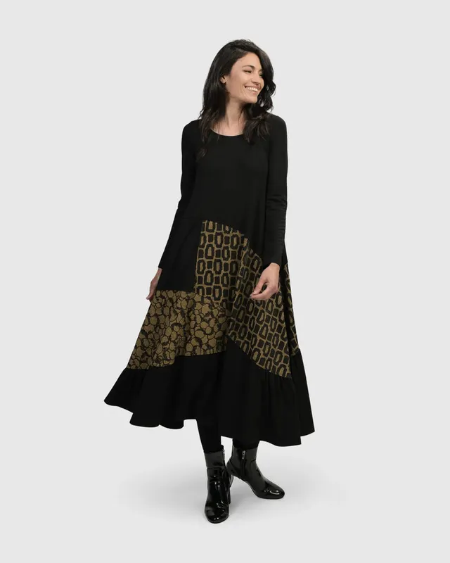 alembika-unstoppable-maxikleid-ochre image 1