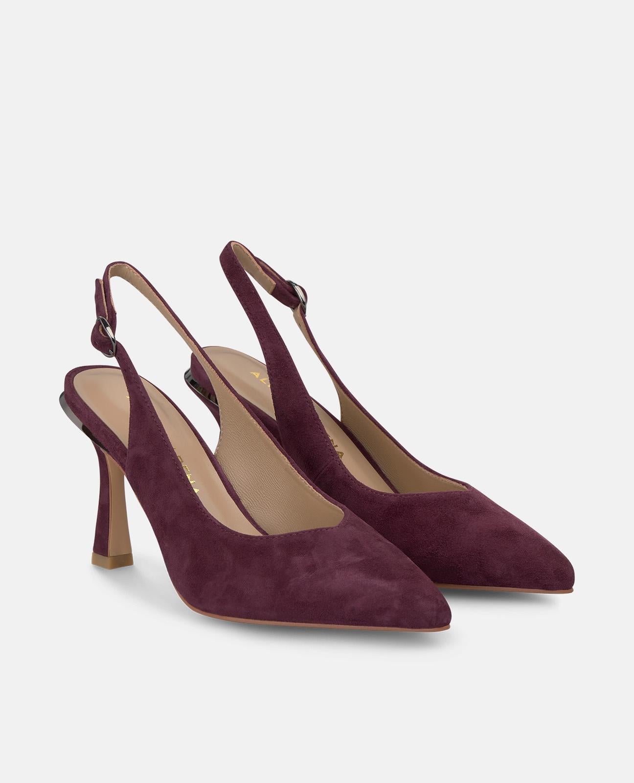 alma-en-pena-pumps-spitz-mit-schnalle-9-cm-bordeaux image 2