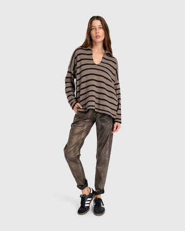 alembika-surfside-collared-sweater-latte-stripes image 4