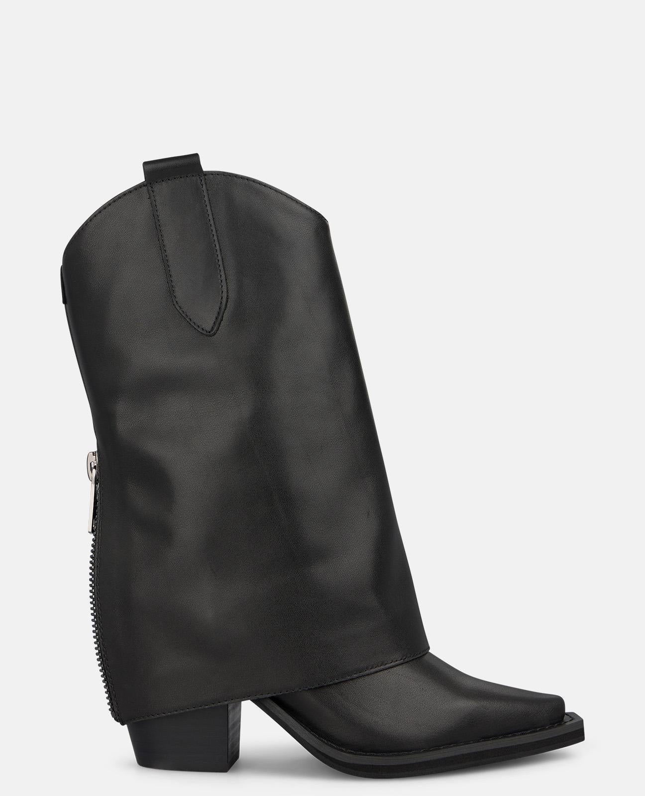 alma-en-pena-cowboy-boots-zip-nappa-stiefel-schwarz-7-cm image 1