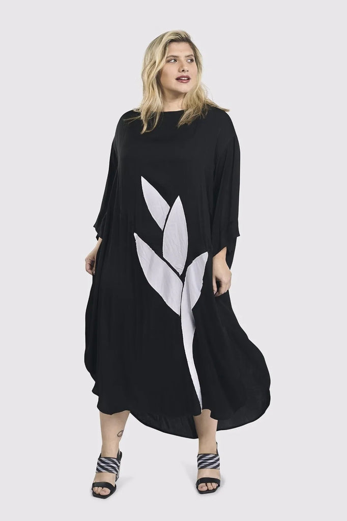 alembika-lotus-caftan-kleid-schwarz image 1