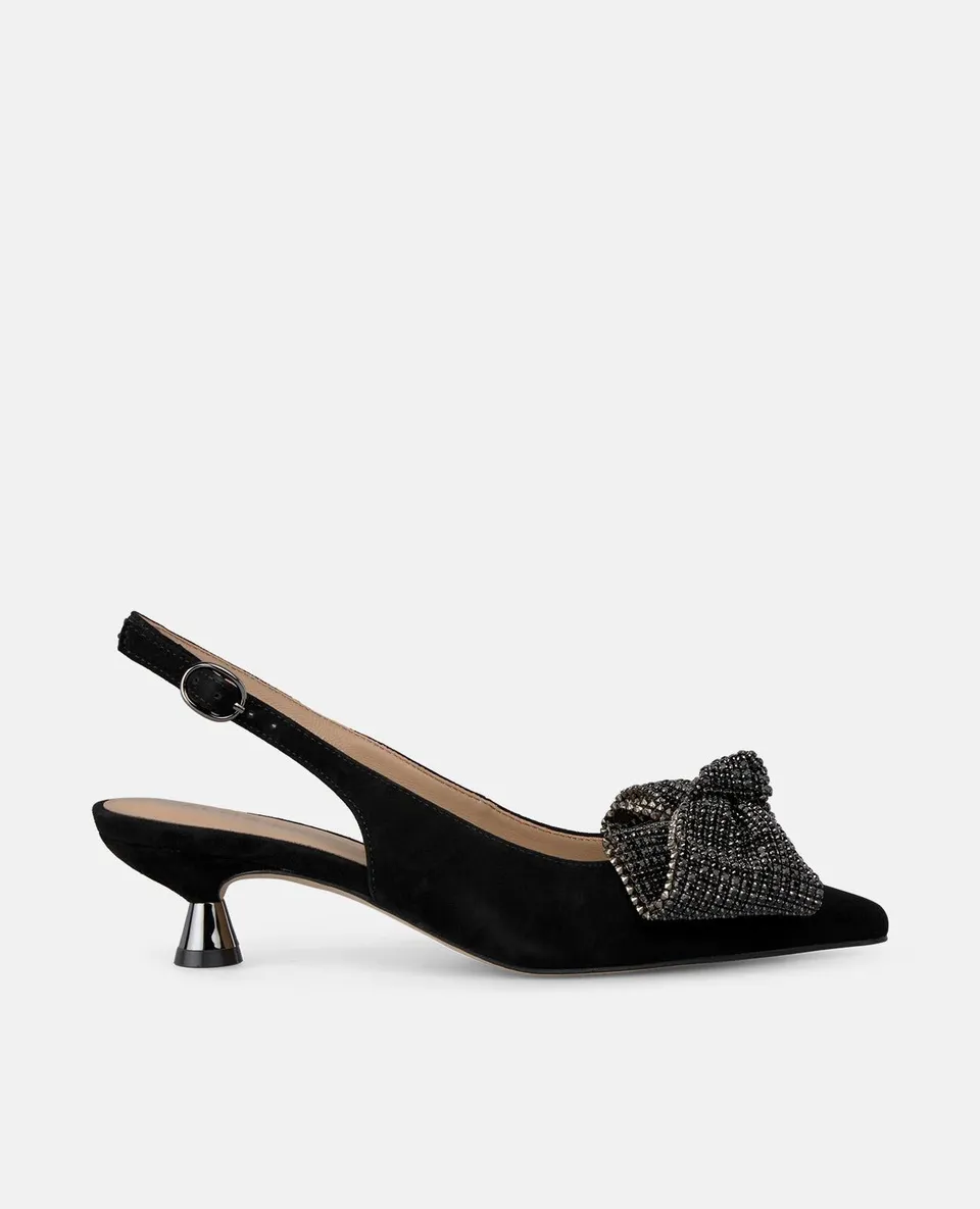 alma-en-pena-mini-bow-shoe-schwarze-slingpumps-mit-strass-schleife-4-5-cm image 1