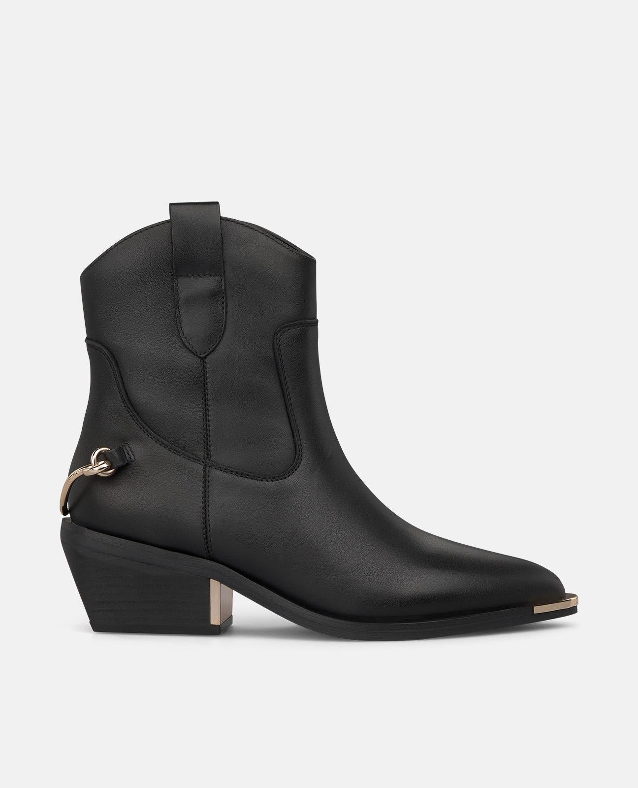 alma-en-pena-nappa-cowboy-stiefel-mit-rei-verschluss-schwarz image 1