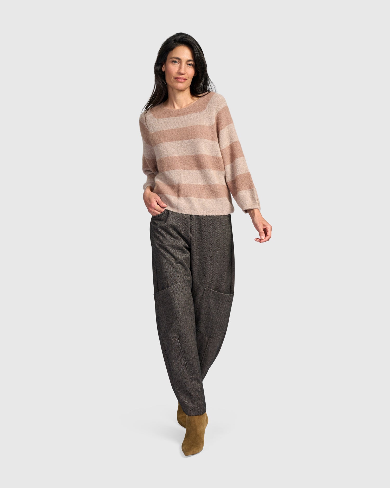 alembika-spry-streifen-pullover-almond image 7